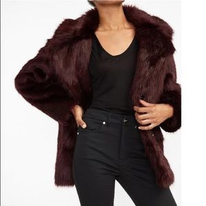 Express Cozy Faux Fur Coat